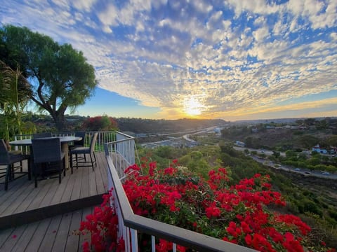 Deck & Firepit Table with amazing sunset views