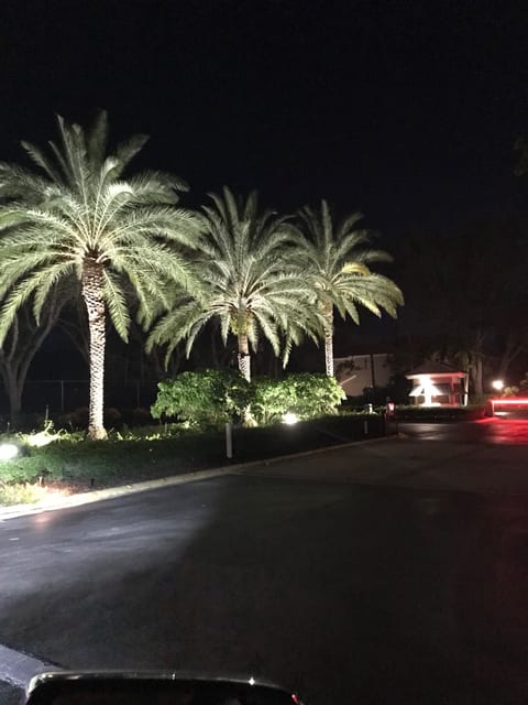 Entrance to Villages of Emerald Bay at night