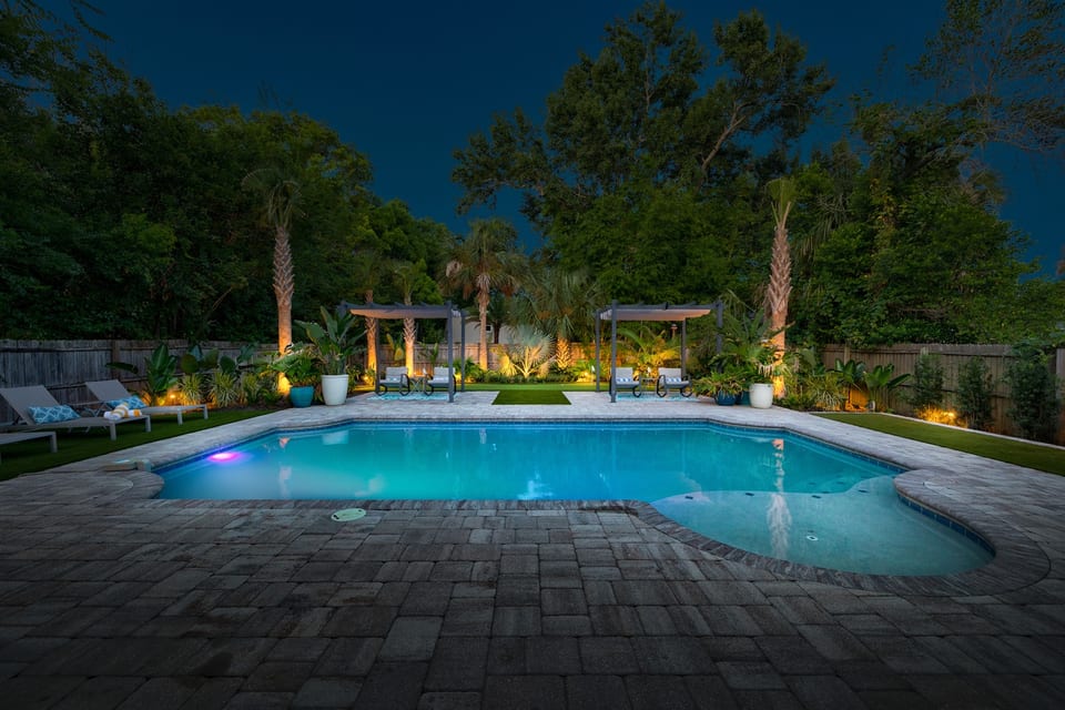 Private backyard
