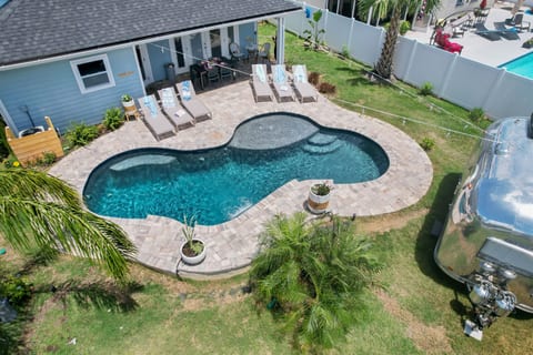 Sea Breeze: Chic Home with Retro Airstream + Heated Pool