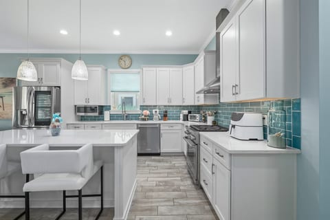 Cookware, dishes, cutlery, flatware, and cooking utensils provided