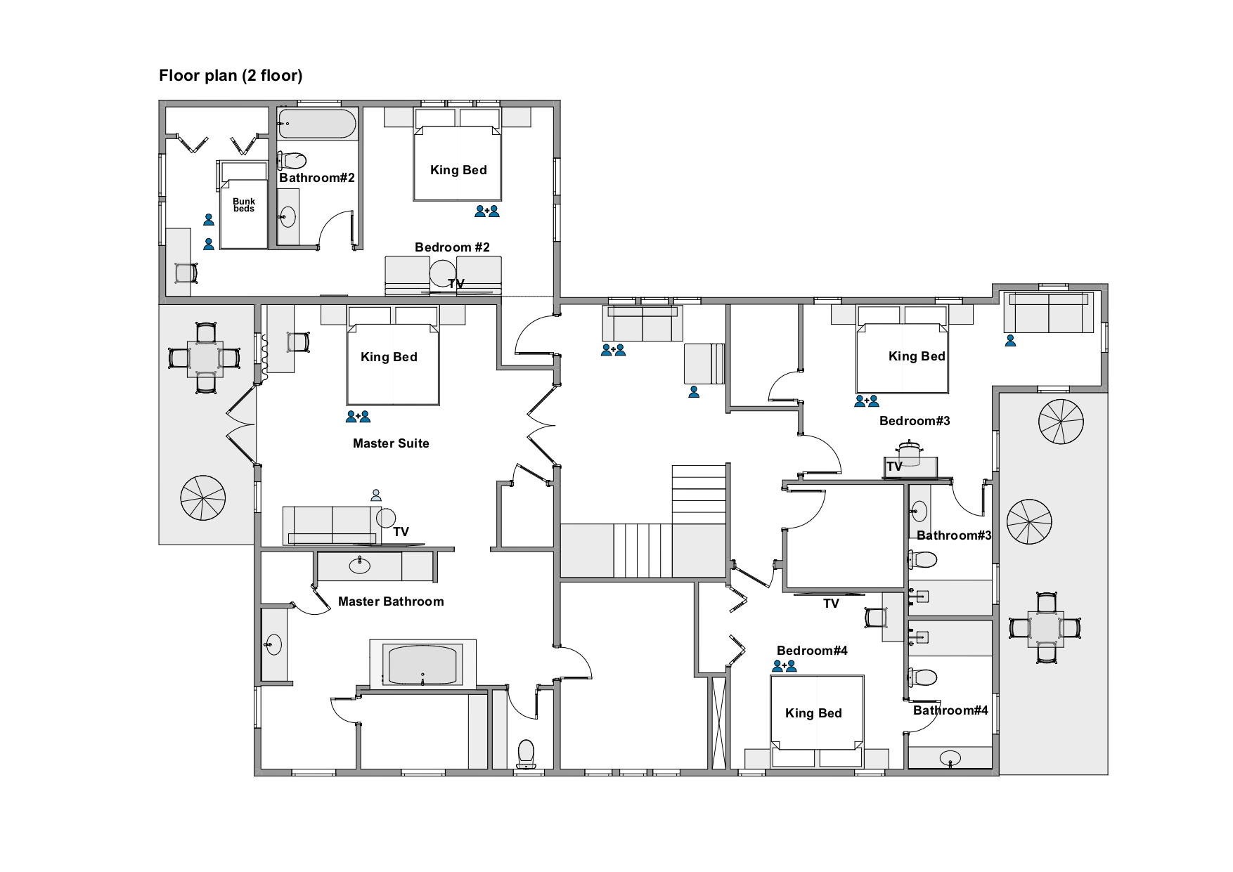 Floor plan 2 - H2O: Beach Estate 6BR/6BA, Heated Pool - Jacksonville Beach