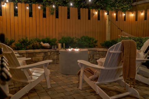 Gas firepit for s'mores and hotdogs