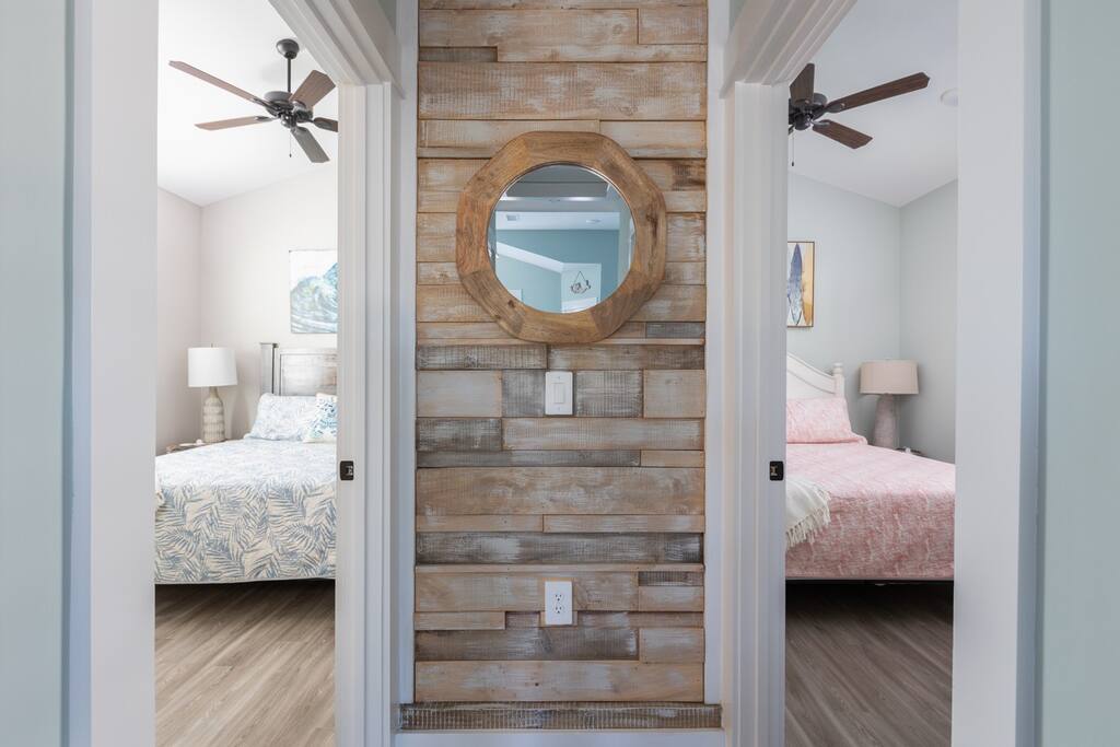 Hallway to bedroom suites