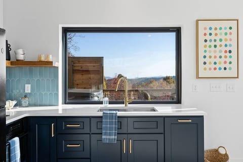 Fully stocked kitchen with cooktop and convection oven