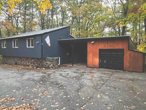 Front of the house and circular driveway
