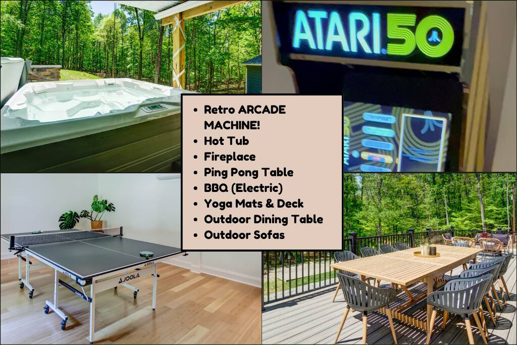 4 King Suites | Hot Tub | FirePit | Arcade | Games