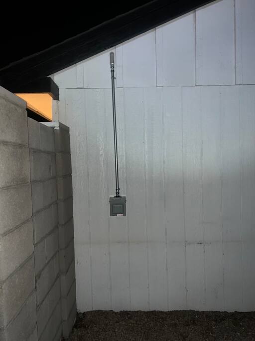 14-50 NEMA outlet in the backyard for charging EV