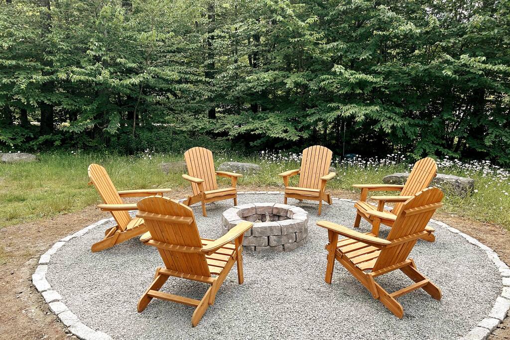 Summer season bonfire - perfect for making s'mores! - Mt Snow/Stratton VT Getaway! w/Hot Tub + Game Room - Wardsboro