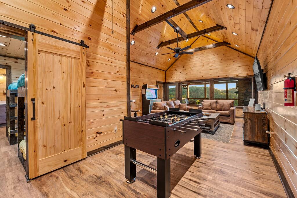 Venture up stairs to our loft with an amazing game room! Venture up stairs to our loft with an amazing game room! - Overlook Swim Lodge - Sevierville