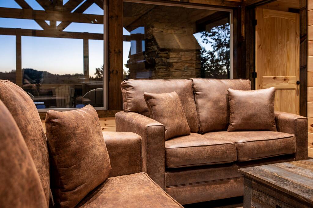 The loft couch pulls out into a queen sofa bed. The loft couch pulls out into a queen sofa bed. - Overlook Swim Lodge - Sevierville