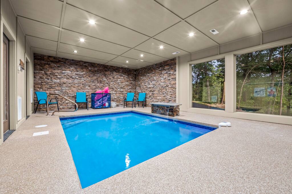 Time to go for a swim in our climate control, indoor, heated pool! Time to go for a swim in our climate control, indoor, heated pool! - Overlook Swim Lodge - Sevierville