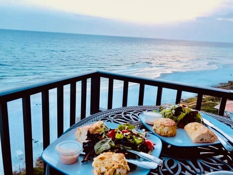 Dining from the Balcony (we recommend Cafe 30A to-go)