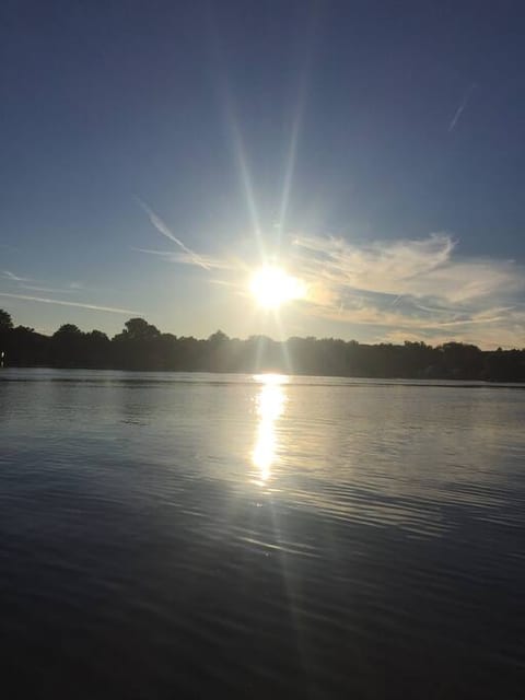 Morning sunrise over the lake.