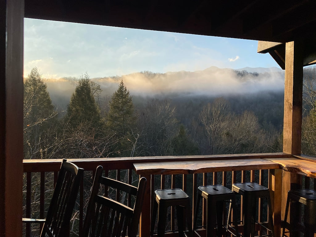 Main level deck view