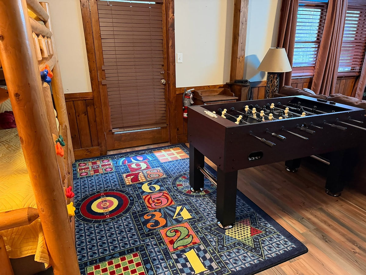 Lower level family room with bunks