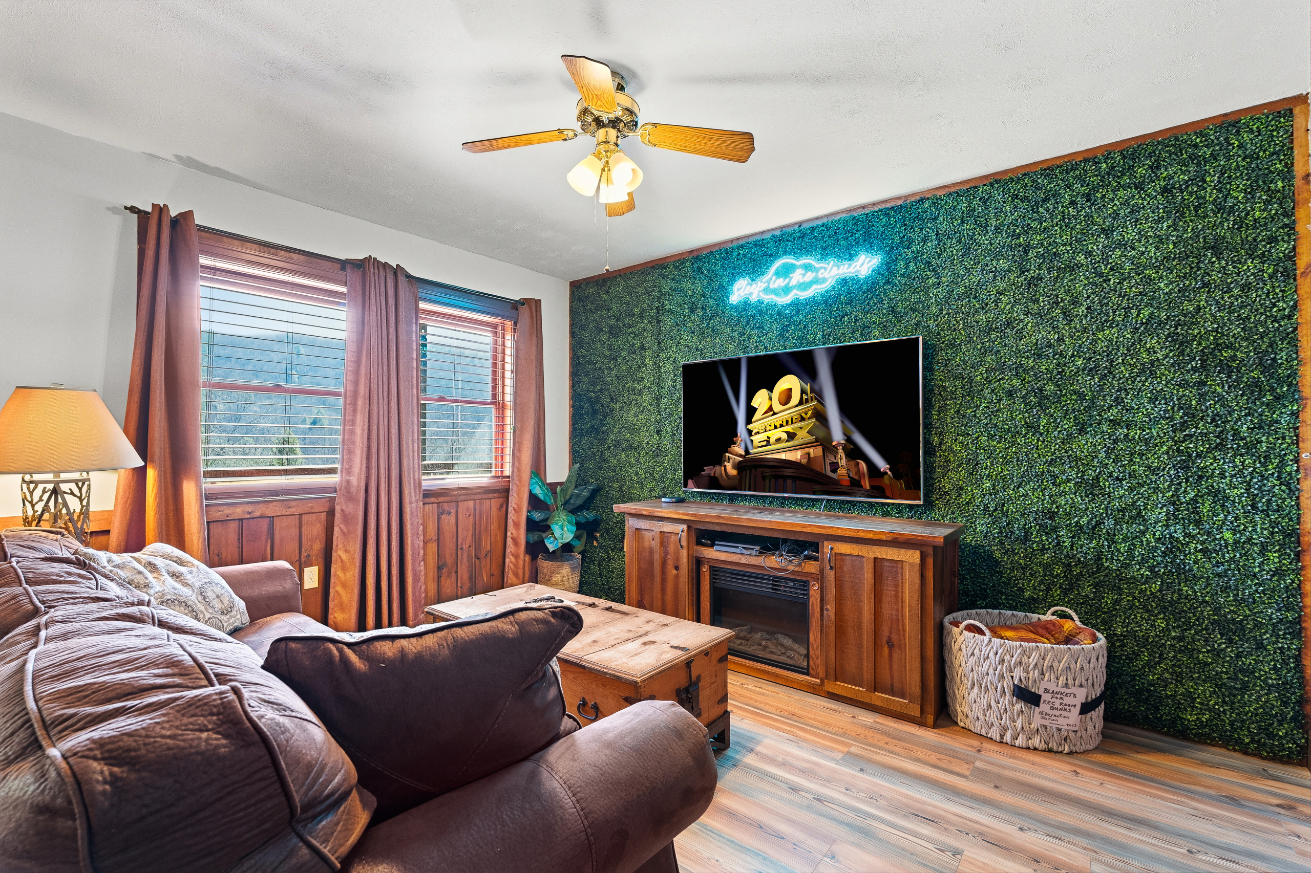Lower level living room/game room