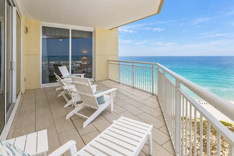 Watch the waves role in & dolphins and turtles swim by!