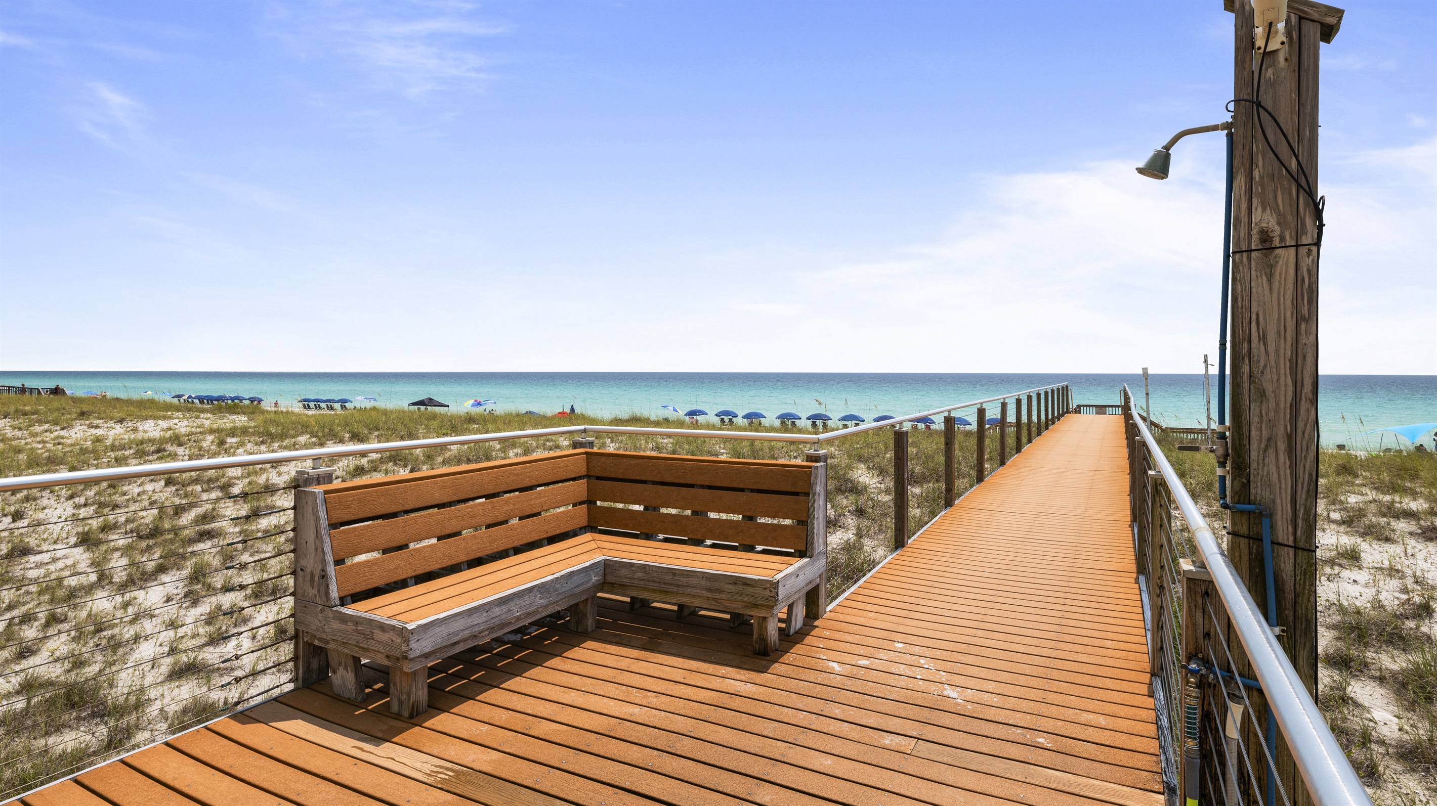 Shower for guests & beach items/toys when returning from beach