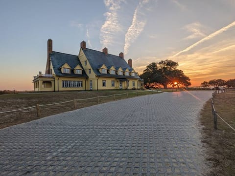 The Whalehead Club at sunset in the Historic Corolla Park