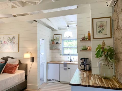 Kitchenette with abundant counter space.