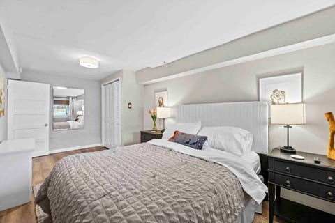 Private and spacious bedroom with ample sunlight and blackout curtains (including Smart TV)