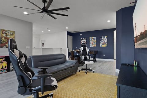 Upstairs Game Room with WII Switch Gaming Station, Two Video Arcade Games, Home Theater, Foosball and Board Game Station