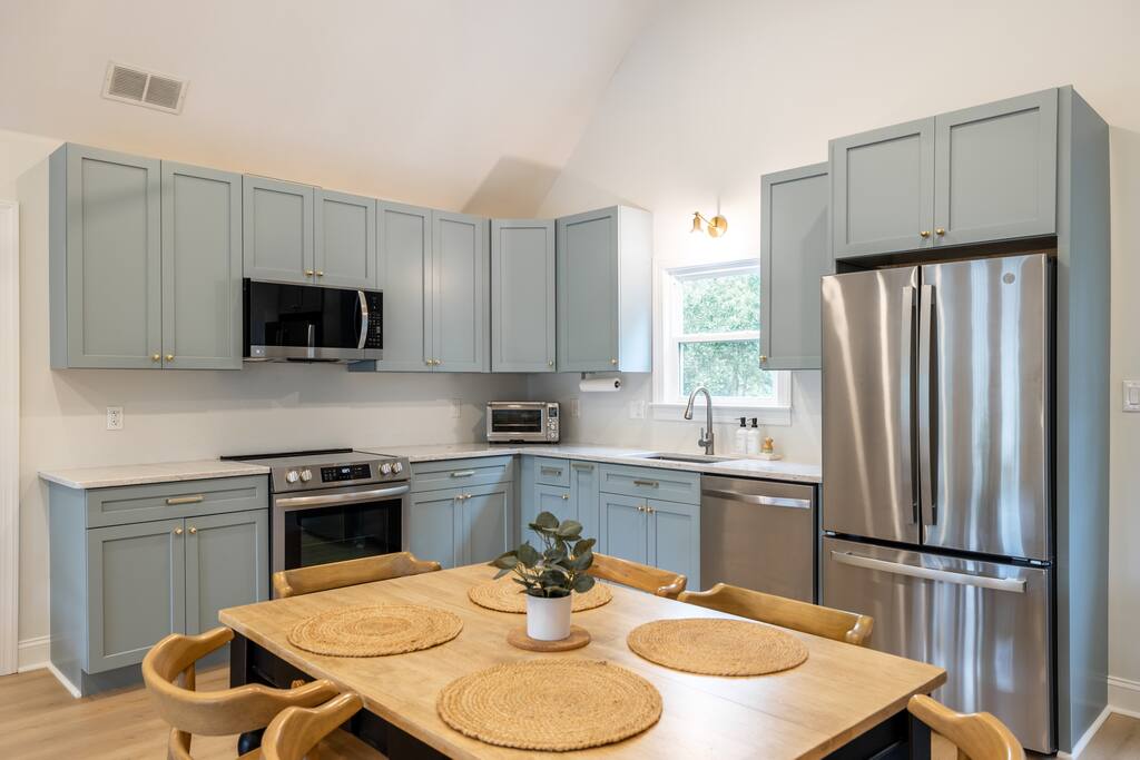 Fully equipped kitchen with brand new appliances. - Newly Renovated, 3rd Row Emerald Isle Beach House - Emerald Isle