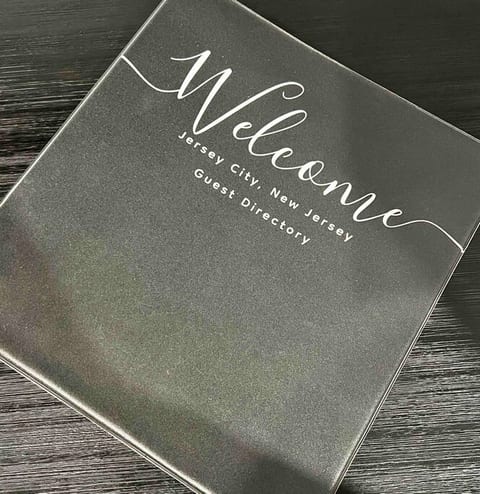 Guest’s directory book which provides information of the property, local restaurants, and other activities to do in NYC/NJ etc…