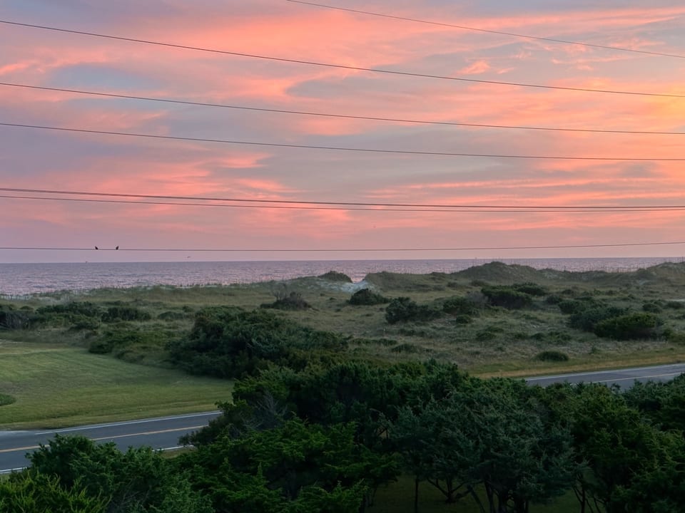 Ocean views to the south, from the balcony deck and living area