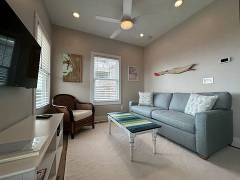 Living room with smart TV
