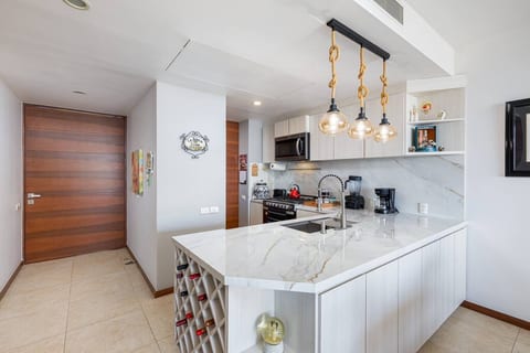 If you're standing at the sink, you have the same view as the dining area