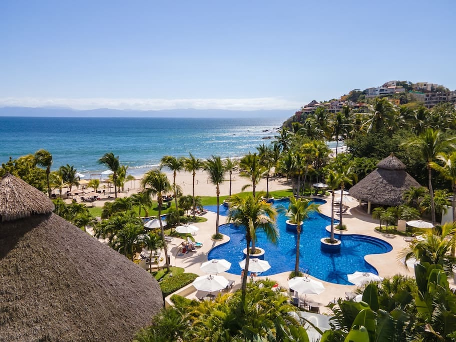 Dive into paradise at our beach resort on the Pacific Ocean. Relax by the freeform pool surrounded by swaying palm trees, where every moment is a postcard-worthy memory. Welcome to your ultimate coastal escape.
