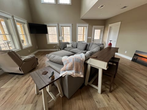Great room with comfortable couch