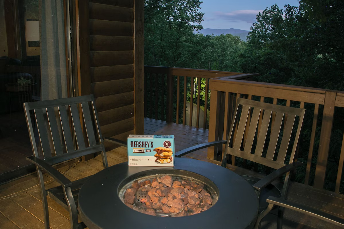 The firepit at dusk.