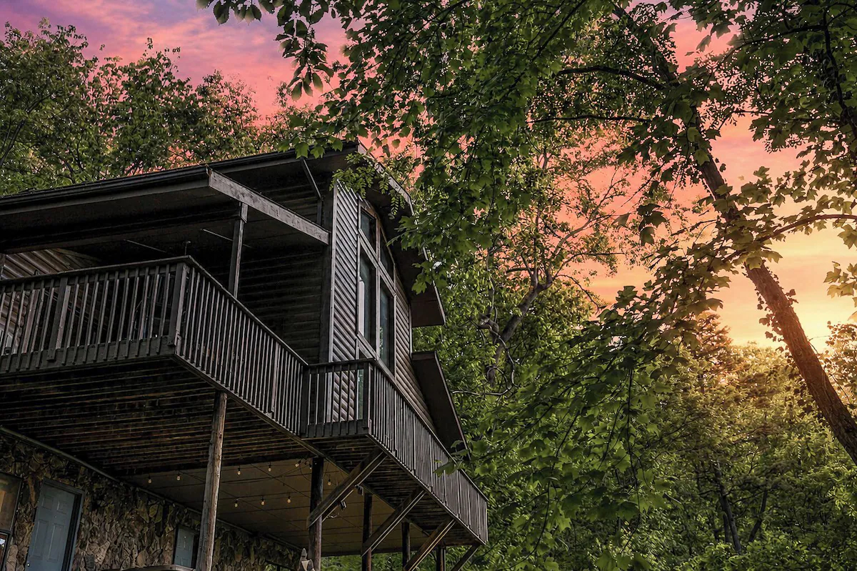 Daybreak over the cabin.