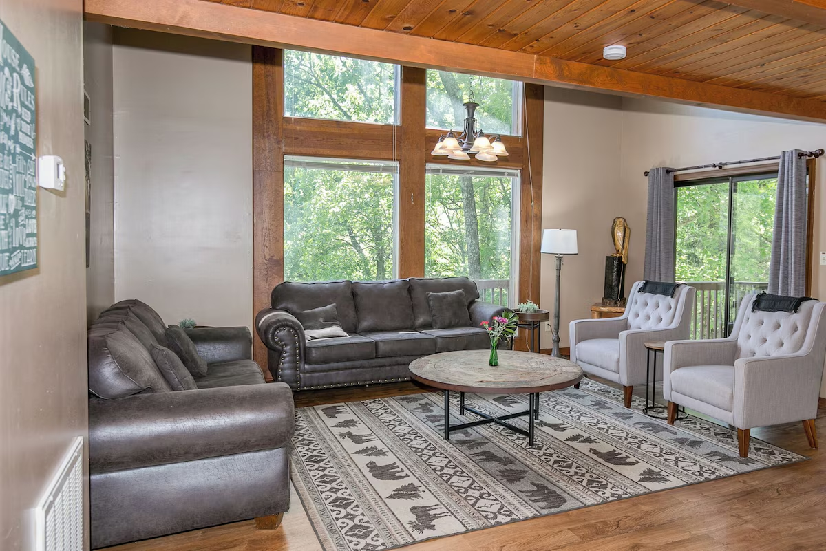 Great room with slider to the deck.