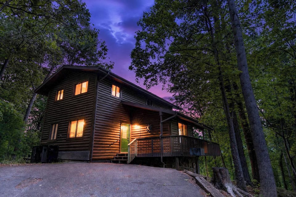 Cabin just after dusk