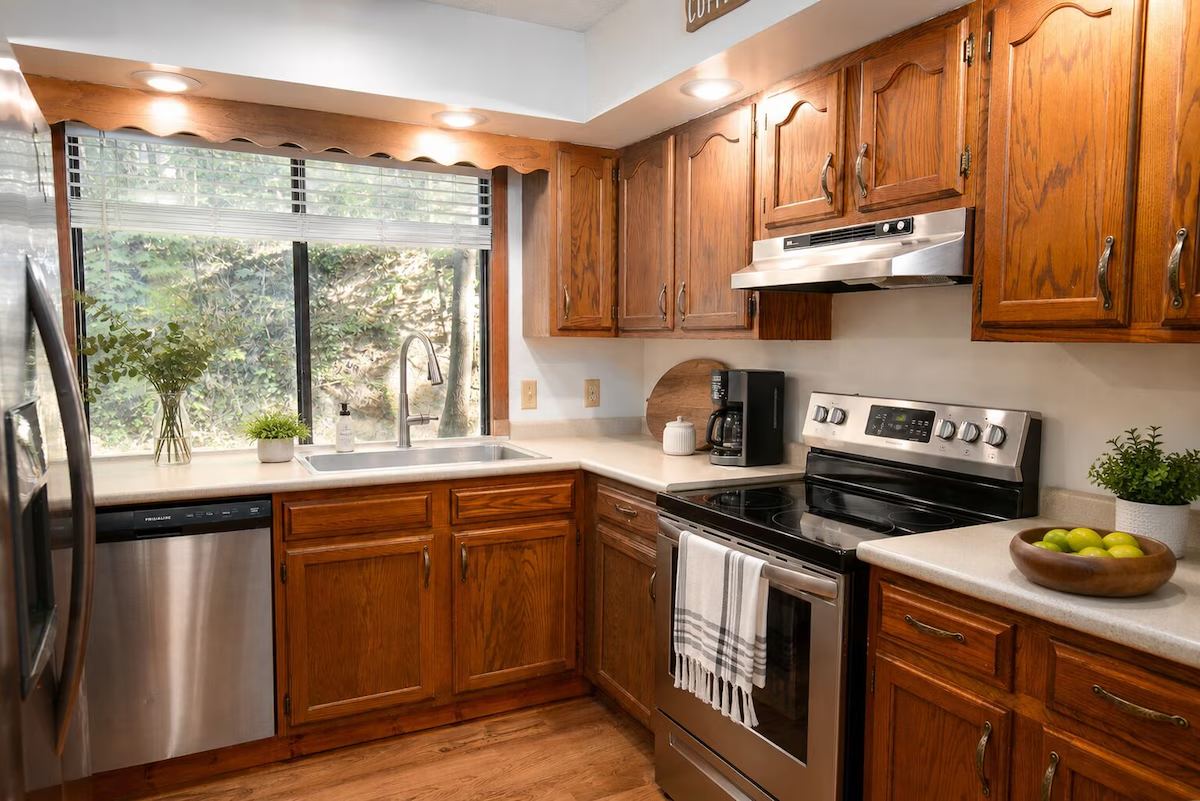 Well-appointed kitchen.