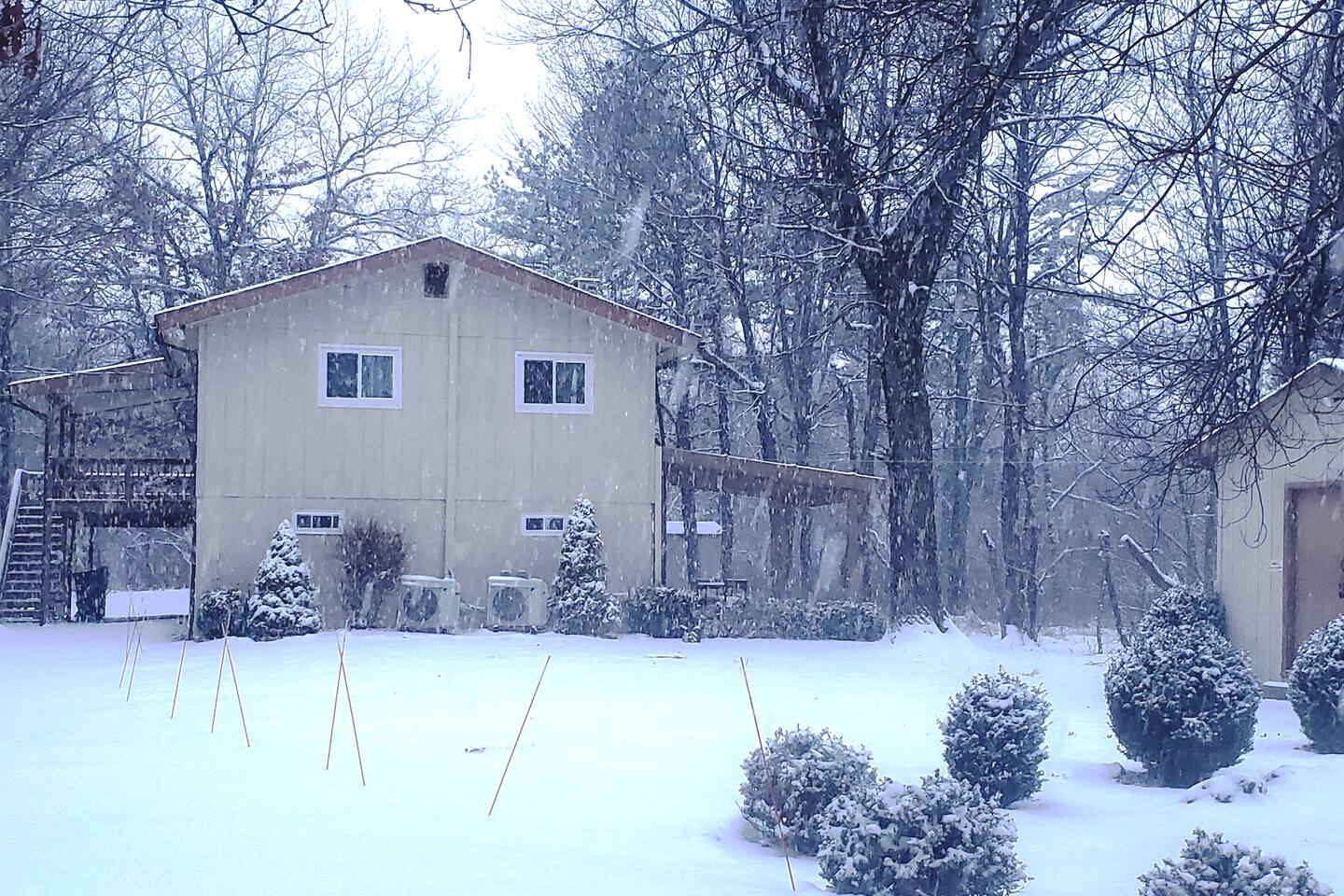 The house is warm and cozy inside even when surrounded by gorgeous pristine snow outside. 
