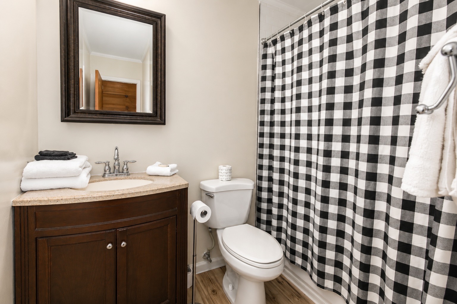 Charming bathroom with modern touches