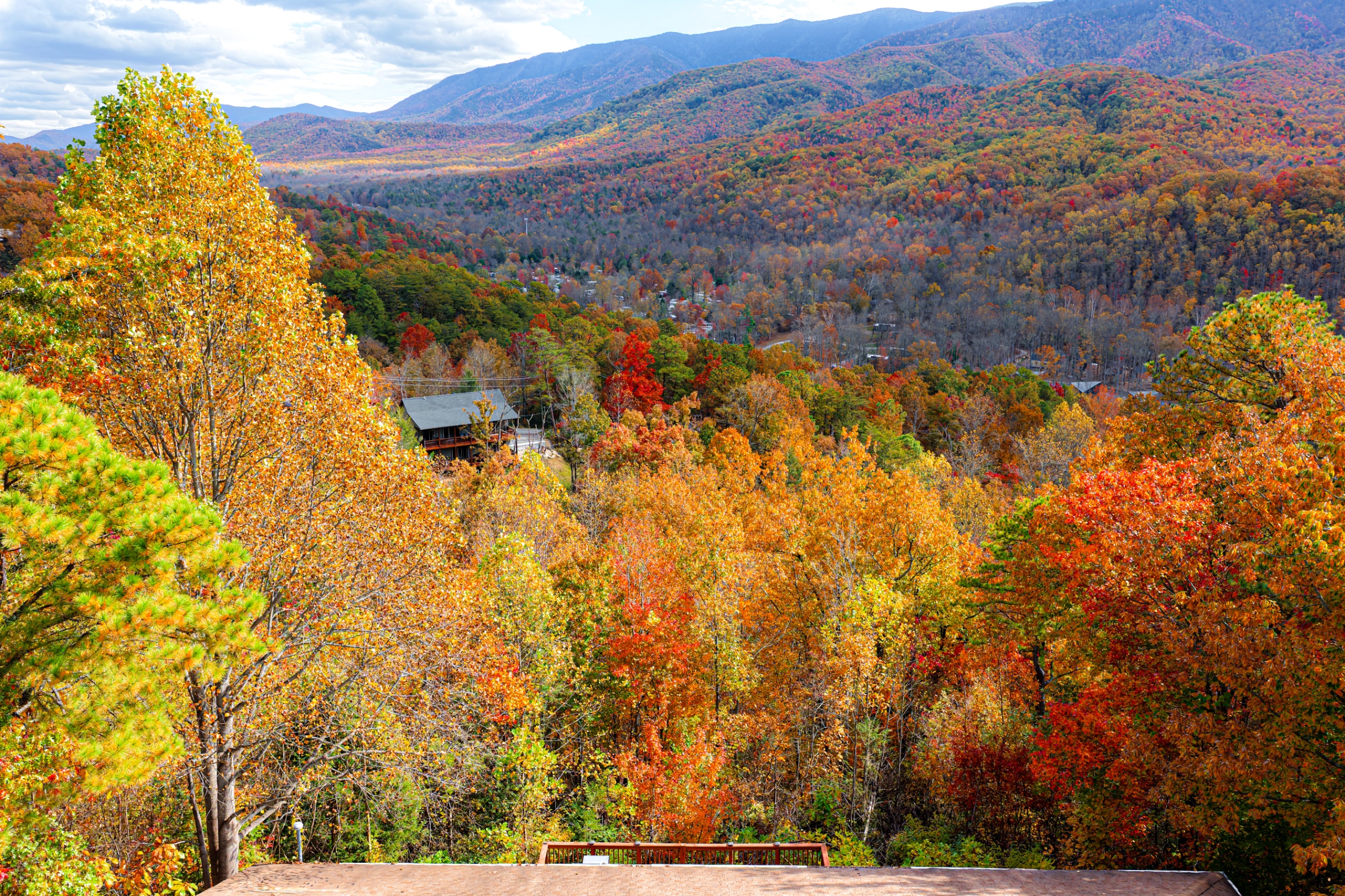 Vibrant autumn views from the deck