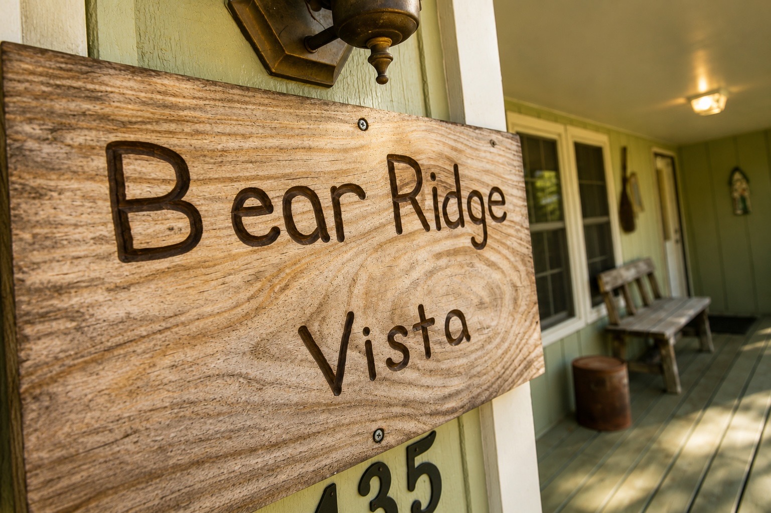 Charming entrance at Bear Ridge Vista
