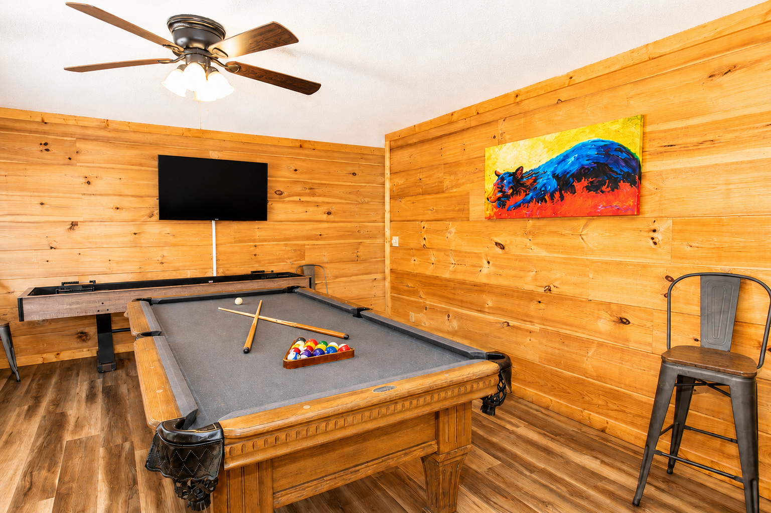 Fun awaits with pool and shuffleboard
