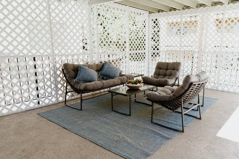 PRIVATE FENCED PATIO DECK WITH OUTDOOR SEATING/FURNITURE & BBQ GRILL -- View 3D Virtual Tour of the Property Here: https://tinyurl.com/yc8x2u3r