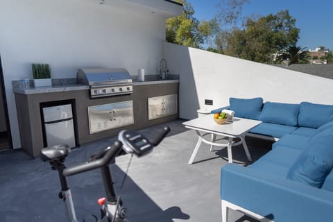 PRIVATE ROOFTOP DECK WITH BBQ GRILL/OUTDOOR KITCHEN & OUTDOOR SEATING/FURNITURE