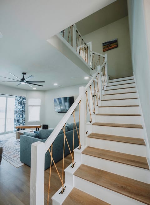 Living room and stairs 