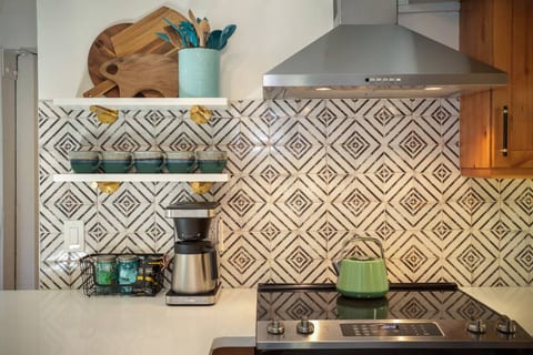 Stocked kitchen and some coffee to to get you started.