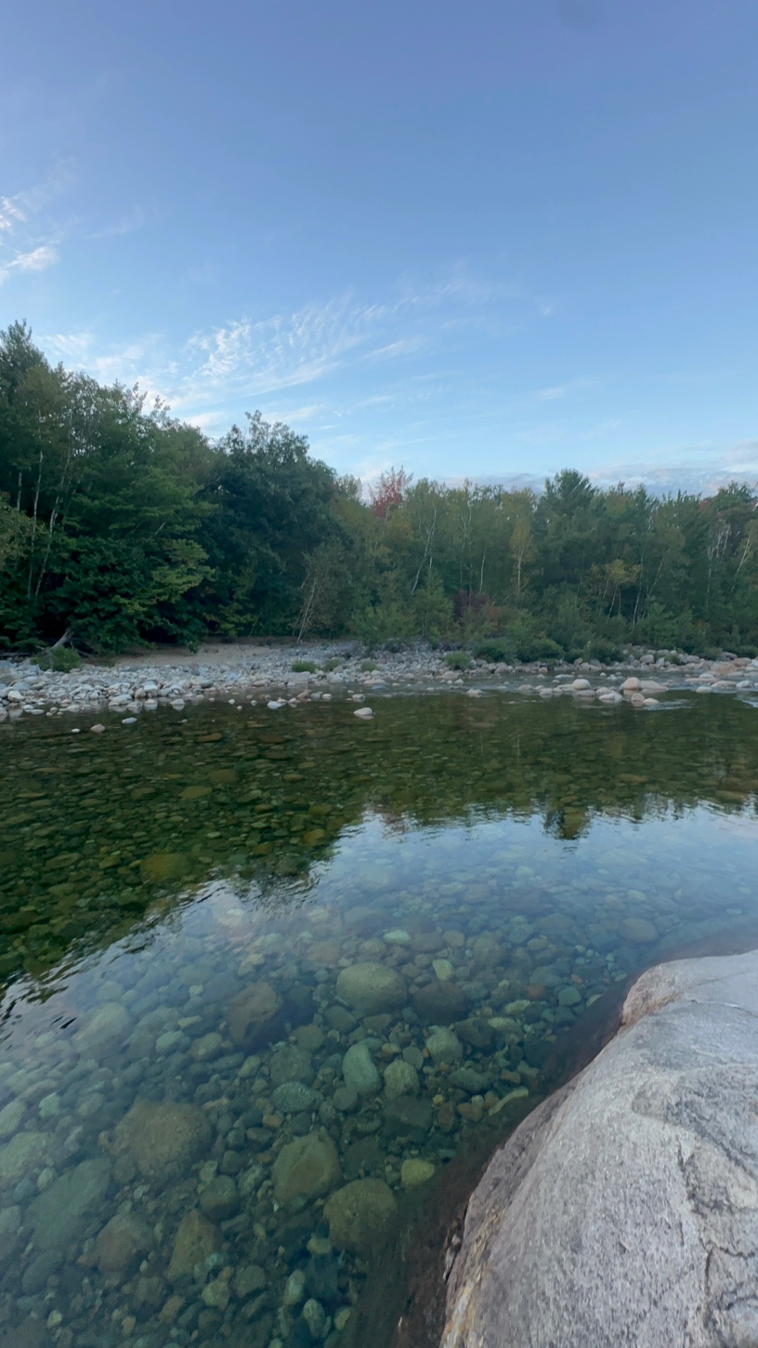 Swim hole in back of home looking down the river.