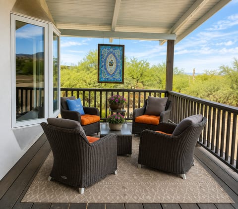 Comfortable and Private Balcony.  Newer patio furniture